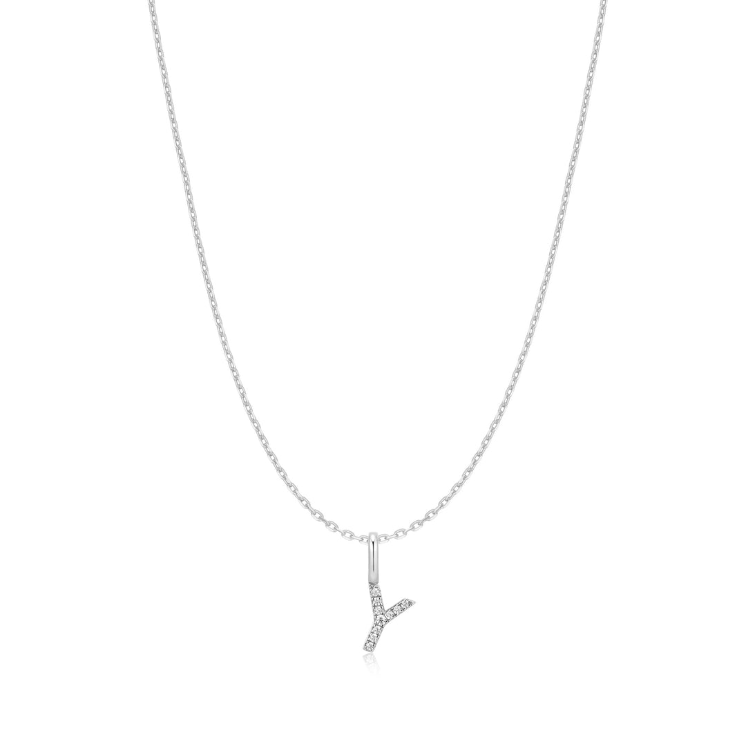 Ania Haie Silver Letter Y Initial Necklace | The Jewellery Boutique Australia