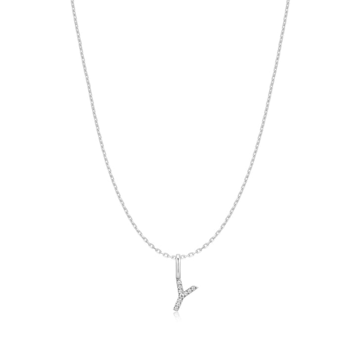 Ania Haie Silver Letter Y Initial Necklace | The Jewellery Boutique Australia