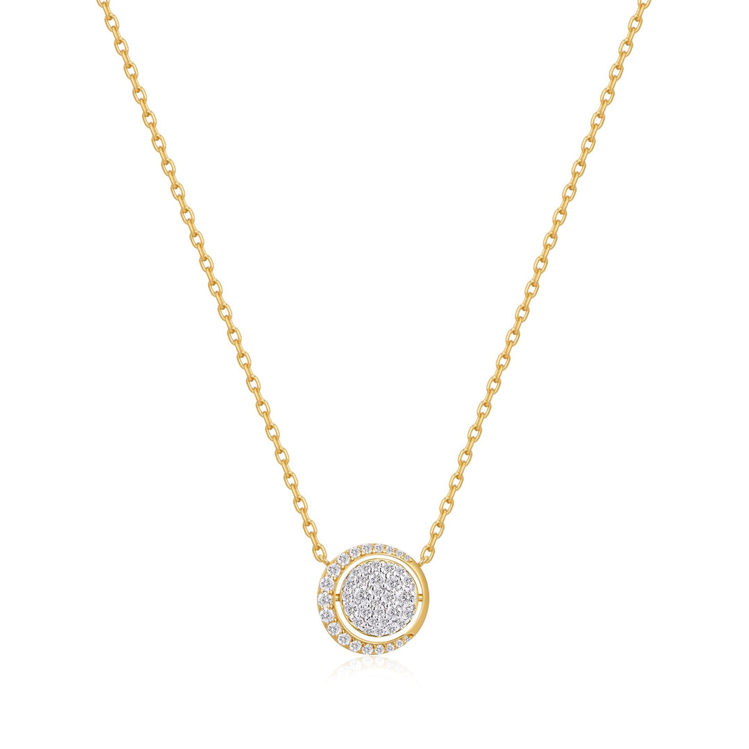 Ania Haie Gold Reversible Pave Moon Evil-Eye Necklace
