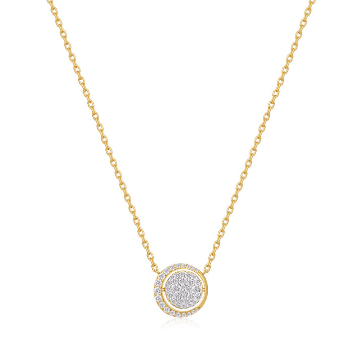 Ania Haie Gold Reversible Pave Moon Evil-Eye Necklace
