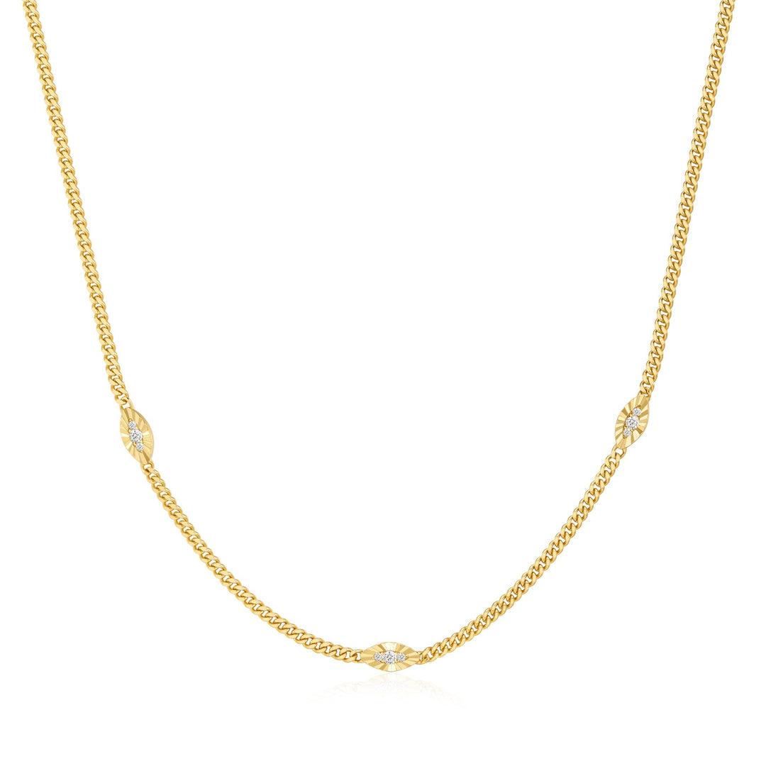 Ania Haie Gold Evil Eye Station Necklace