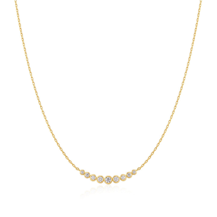 Ania Haie Gold Graduated Bezel-Set Necklace