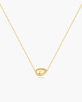 Gold Organic Dome Pebble Necklace