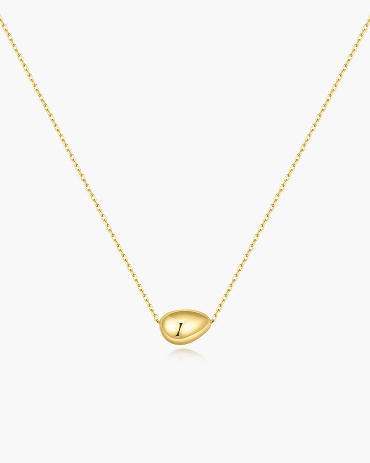 Gold Organic Dome Pebble Necklace