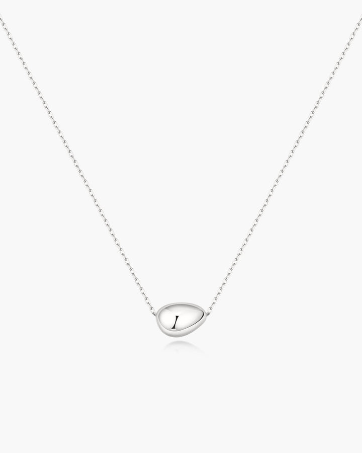 Silver Organic Dome Pebble Necklace