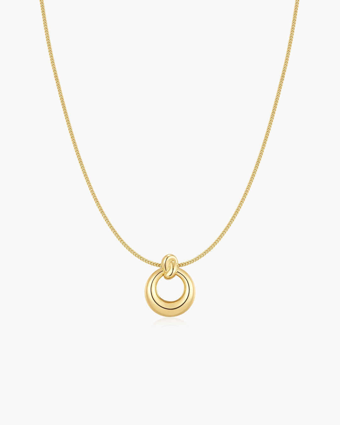 Gold Open Circle Necklace