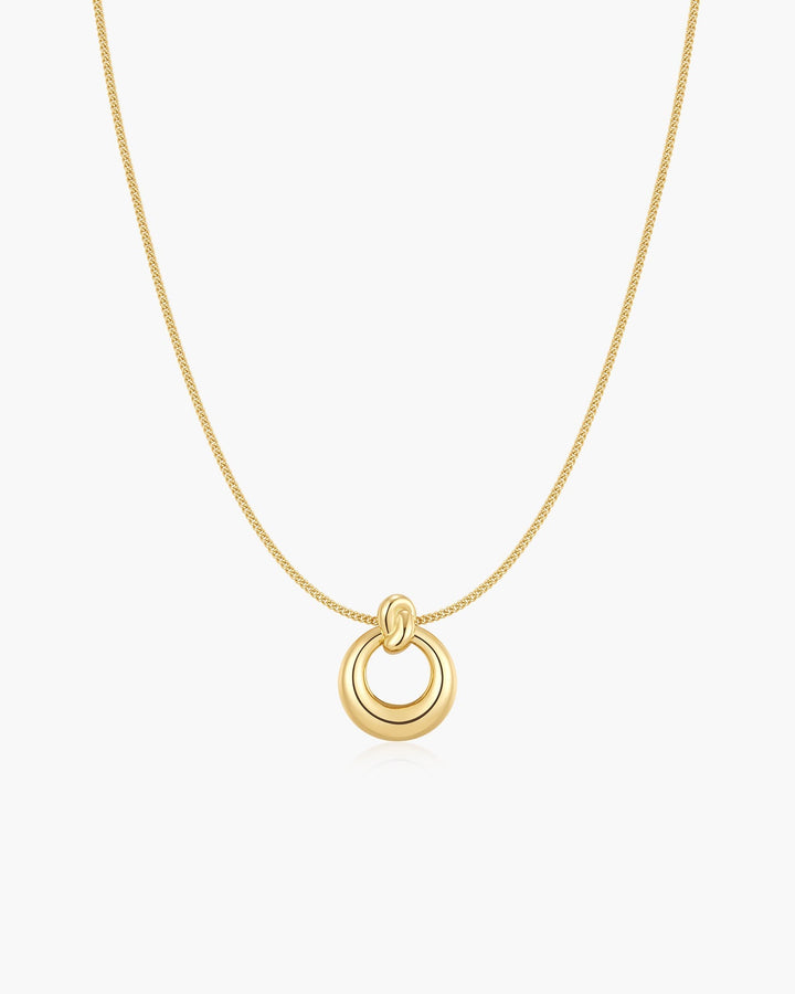 Gold Open Circle Necklace