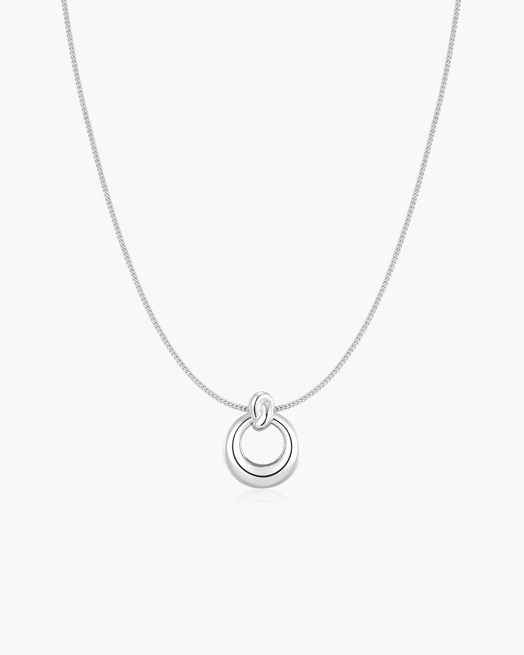 Silver Open Circle Necklace