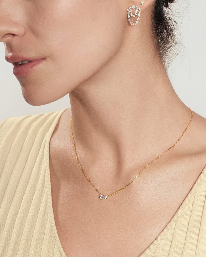 Ania Haie Gold Prong Set Duo Necklace N079-01G