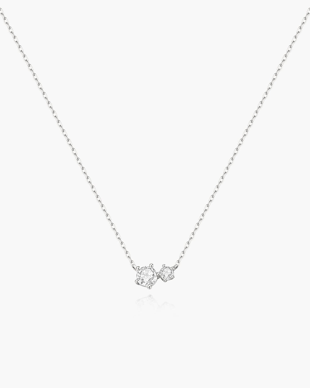 Ania Haie Silver Prong Set Duo Necklace N079-01H