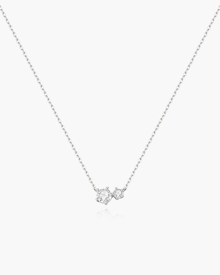 Ania Haie Silver Prong Set Duo Necklace N079-01H