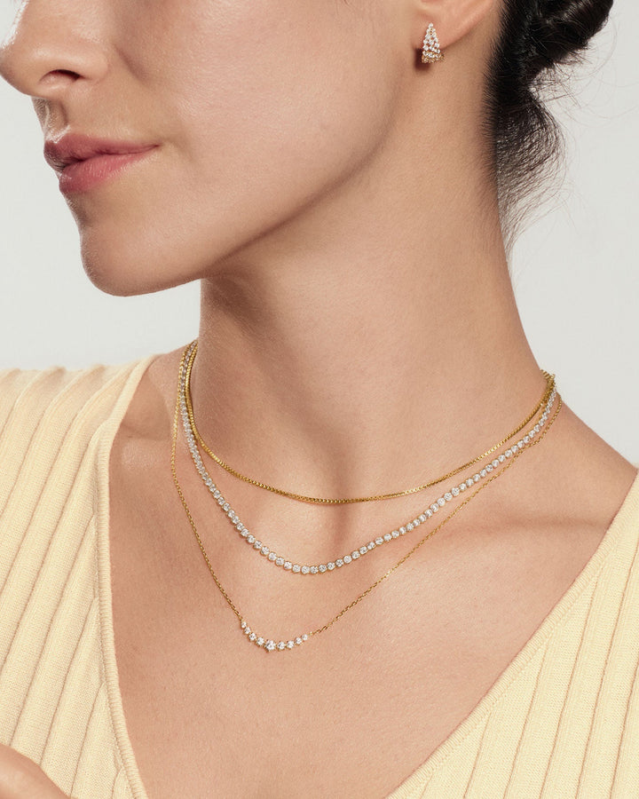 Ania Haie Gold Graduated Pave Arc Necklace N079-02G