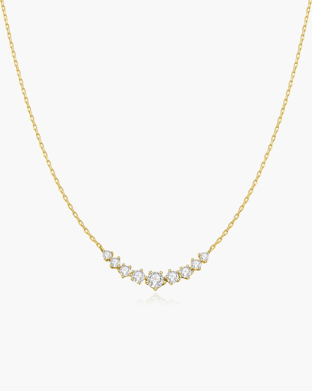 Ania Haie Gold Graduated Pave Arc Necklace N079-02G