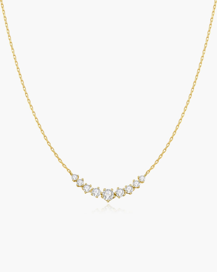 Ania Haie Gold Graduated Pave Arc Necklace N079-02G