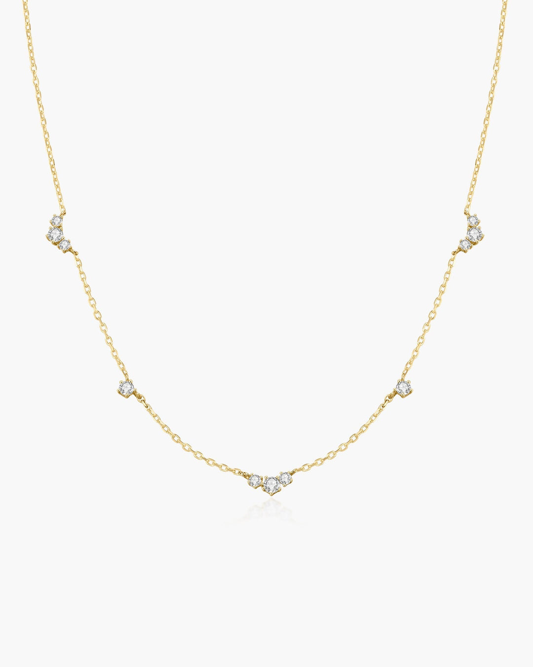 Ania Haie Gold Cluster & Single Station Necklace N079-04G