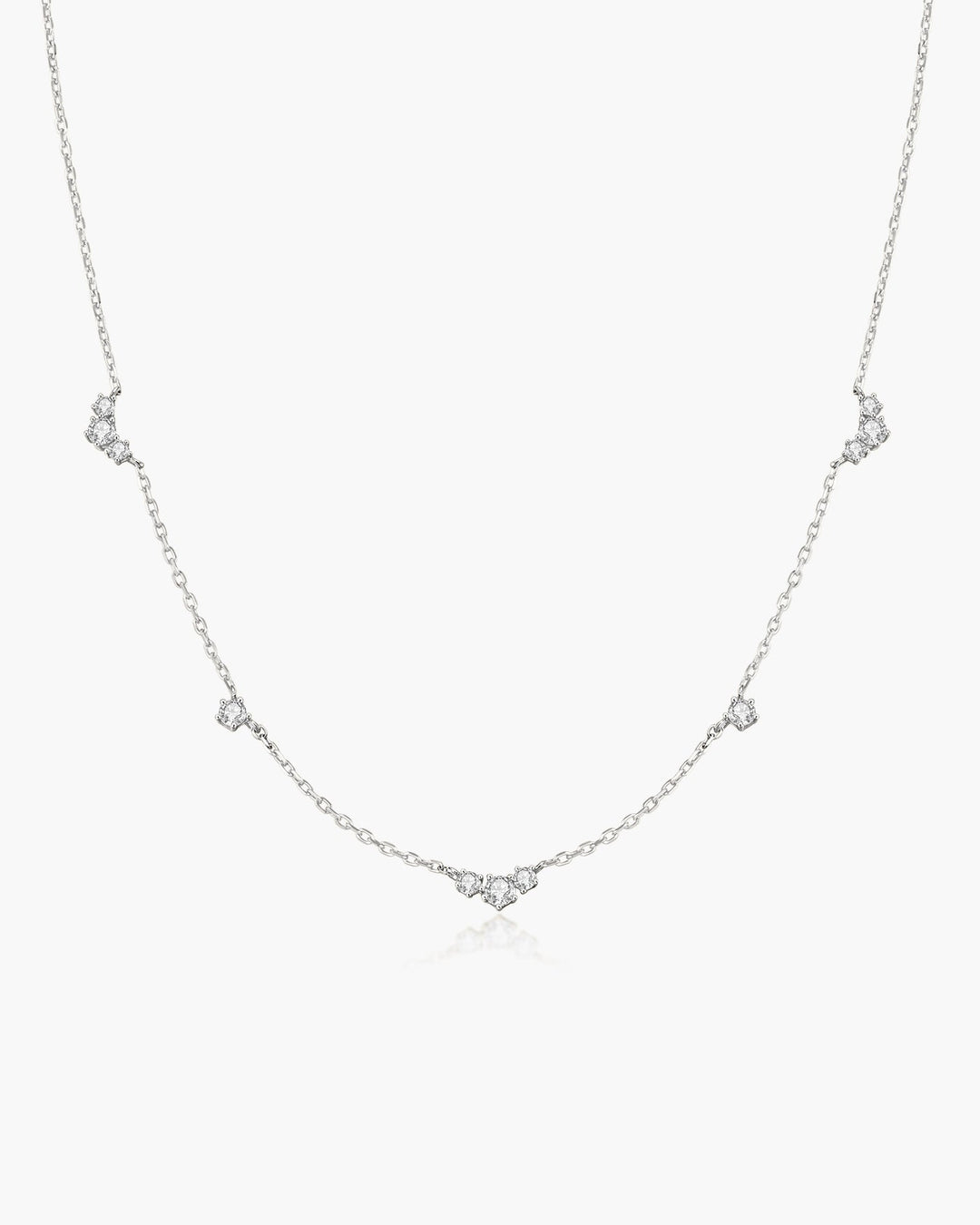 Ania Haie Silver Cluster & Single Station Necklace N079-04H
