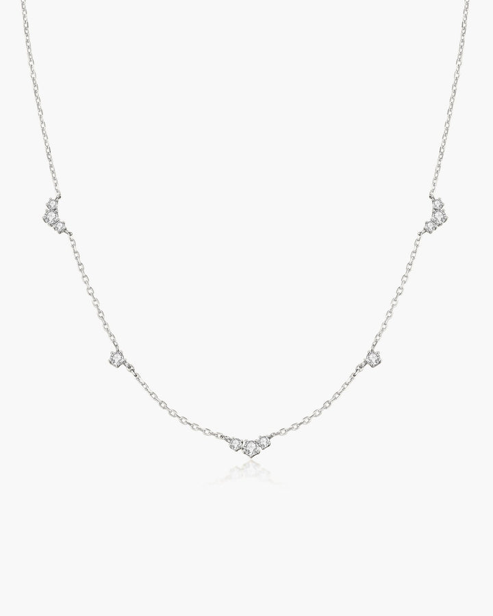 Ania Haie Silver Cluster & Single Station Necklace N079-04H
