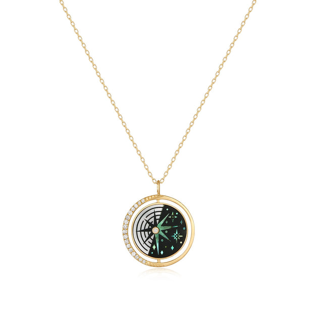 Ania Haie 14kt Gold Diamond Cosmos Pendant Necklace