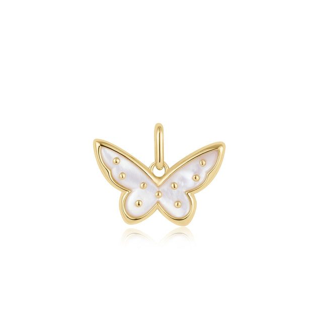 Ania Haie Gold Mother Of Pearl Butterfly Charm Pendant