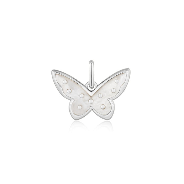 Ania Haie Silver Mother Of Pearl Butterfly Charm Pendant