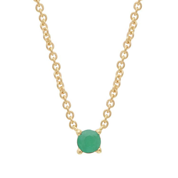 Emerald Necklace 40-45cm in 9K Yellow Gold | The Jewellery Boutique