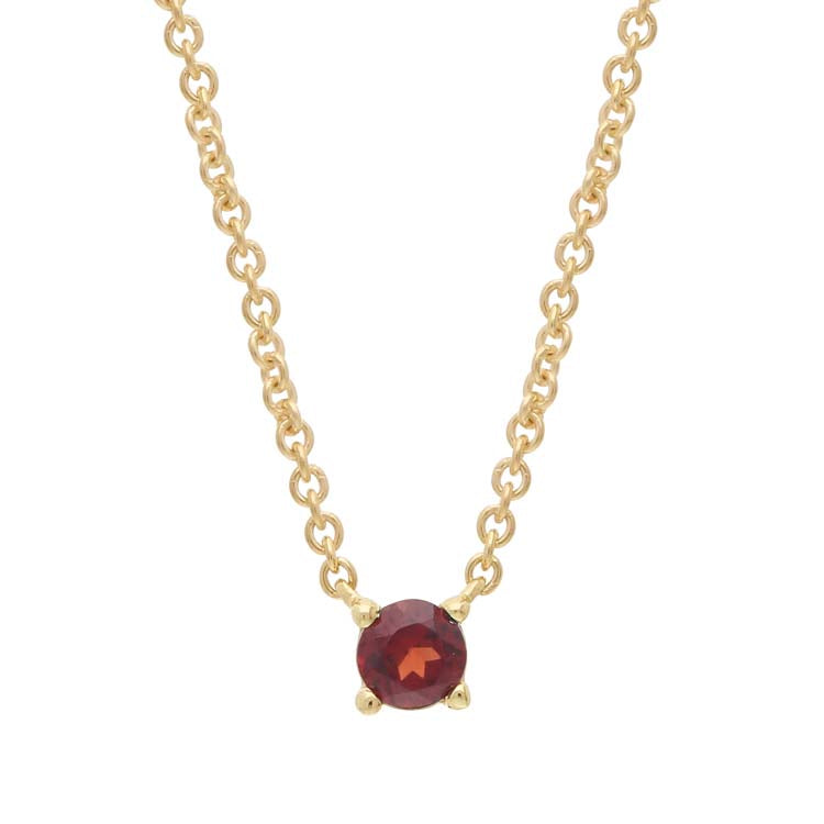 Garnet Necklace 40-45cm in 9K Yellow Gold | The Jewellery Boutique