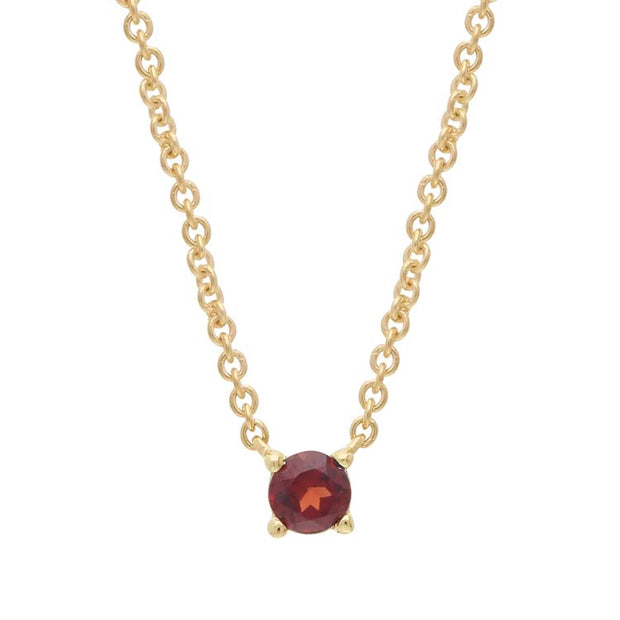 Garnet Necklace 40-45cm in 9K Yellow Gold | The Jewellery Boutique