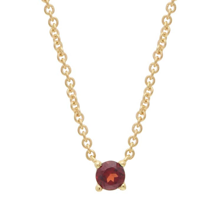 Garnet Necklace 40-45cm in 9K Yellow Gold | The Jewellery Boutique