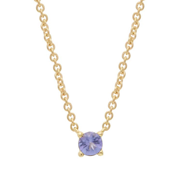 Tanzanite Necklace 40-45cm in 9K Yellow Gold | The Jewellery Boutique