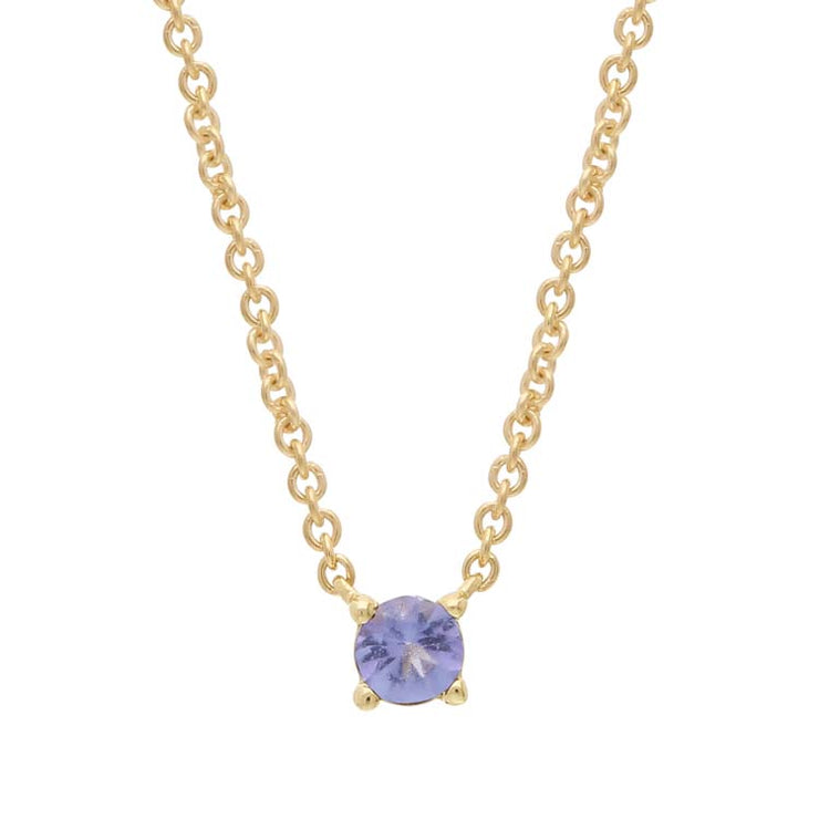 Tanzanite Necklace 40-45cm in 9K Yellow Gold | The Jewellery Boutique