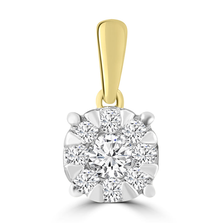 Pendant with 0.25ct Diamonds in 9K Yellow Gold