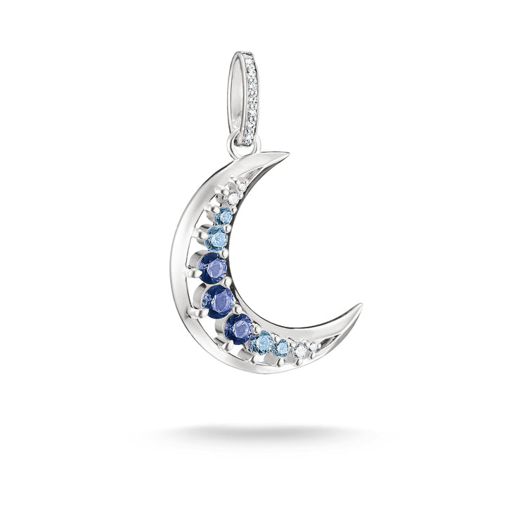 Pendant moon with blue stones | Jewellery Boutique Australia