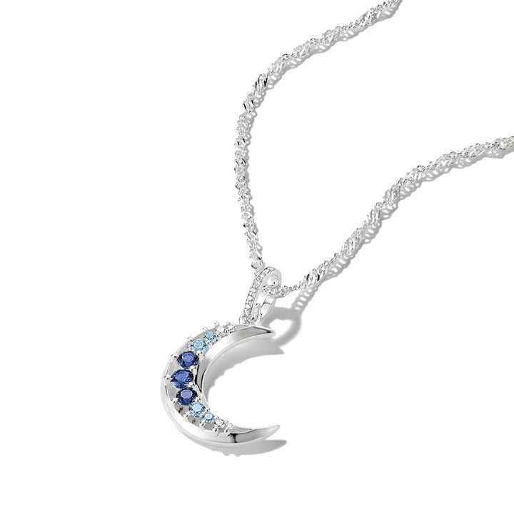 Pendant moon with blue stones | Jewellery Boutique Australia