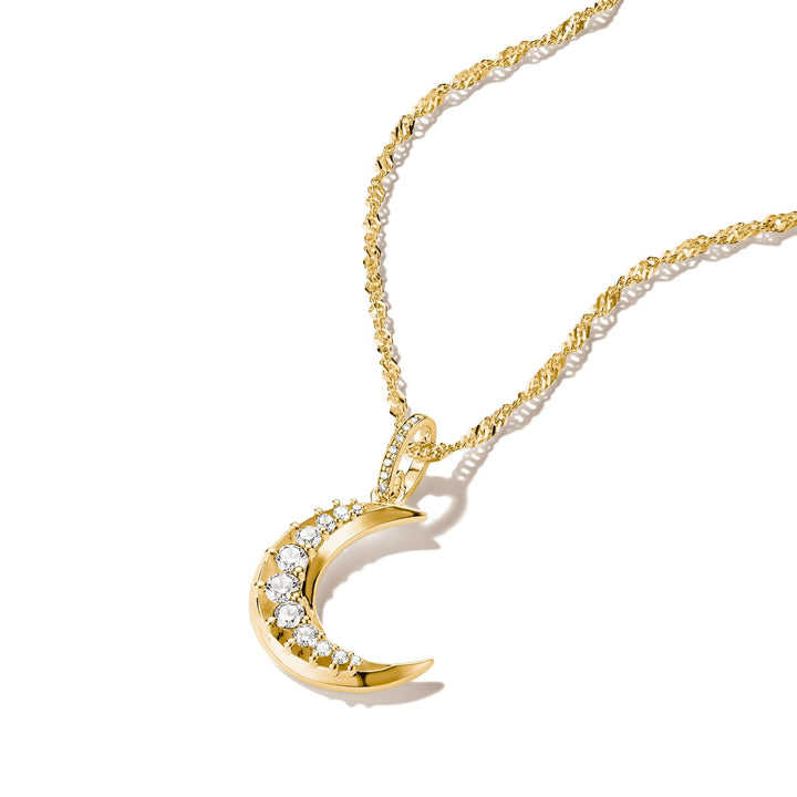 Pendant moon with zirconia | Jewellery Boutique Australia