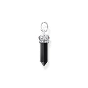 THOMAS SABO Silver Pendant with Onyx in Hexagon-Shape and Stones