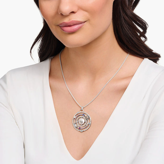 THOMAS SABO Cosmic Silver Pendant with Colourful Stones