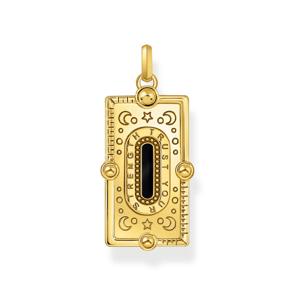 THOMAS SABO Gold Cosmic Pendant with Snake and Stones