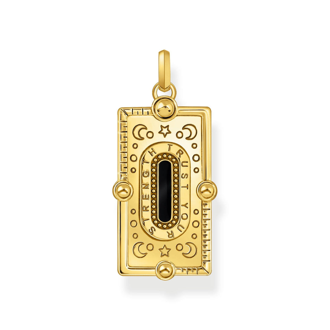 THOMAS SABO Gold Cosmic Pendant with Snake and Stones