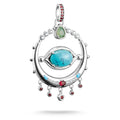 THOMAS SABO Eye Amulet Pendant with Oval Imitation Turquoise