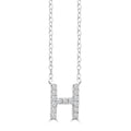 Initial 'H' Necklace with 0.09ct Diamonds in 9K White Gold