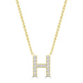 Initial 'H' Necklace with 0.09ct Diamonds in 9K Yellow Gold - PF-6270-Y
