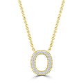 Initial 'O' Necklace with 0.09ct Diamonds in 9K Yellow Gold - PF-6277-Y