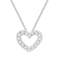 0.04ct Diamond Heart Necklace 45cm in 9K White Gold