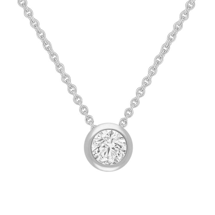 0.10ct Diamond Pendant in 9K White Gold