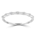 Ring with 0.05ct Diamonds in 9K White Gold