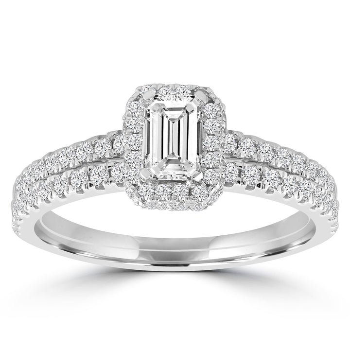 Diamond Ring with 1.00ct Diamonds in 18K White Gold
