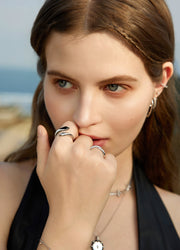 Ania Haie Silver Sparkle Adjustable Wrap Ring