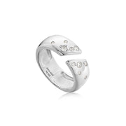 Ania Haie Silver Sparkle Wide Adjustable Ring