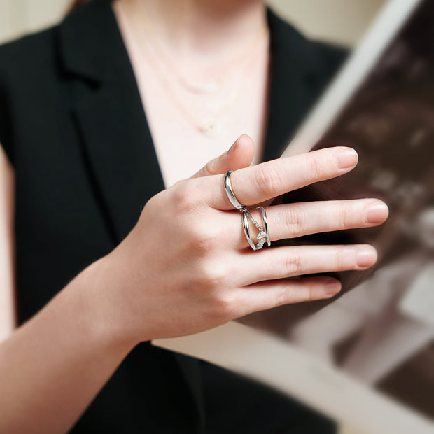 Ania Haie Silver Sparkle Ring | The Jewellery Boutique Australia