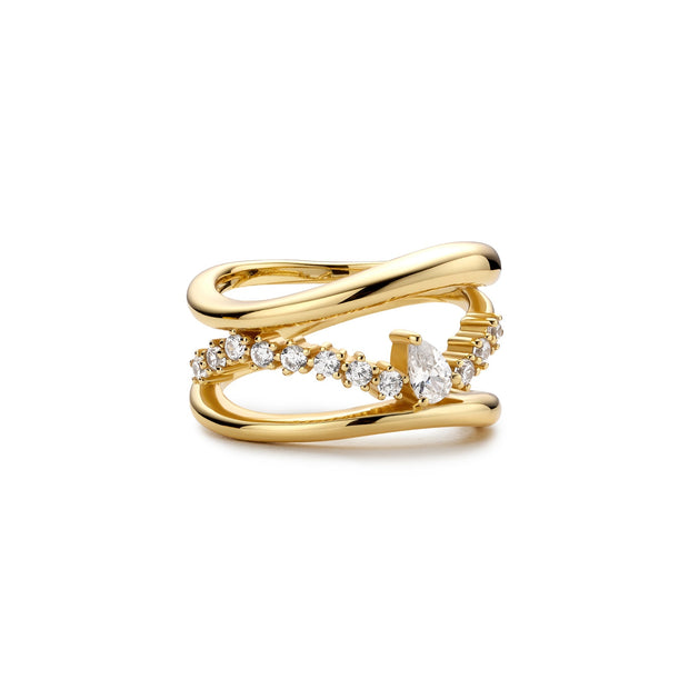 Ania Haie Gold Sparkle Ring | The Jewellery Boutique Australia